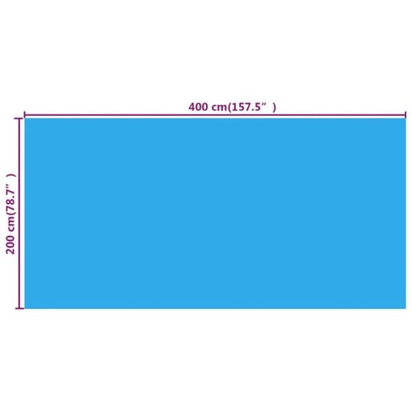 Solar Pool Cover - vidaXL - Blå - 400 x 200 cm - PE