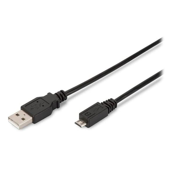 Ewent USB-kabel Micro-USB Typ B (M) till USB (M) USB 2.0 1,8 m svart