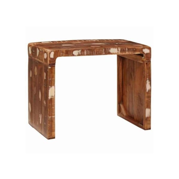 Rektangulär sidobord - vidaXL - Solid återvunnet trä - 60x35x46 cm - Brun - Inomhusbruk - Lätt att montera