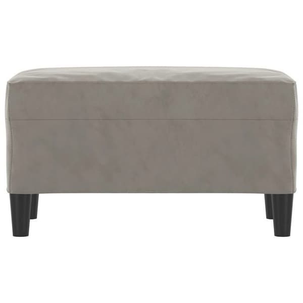 vidaXL Ljusgrå Bänk 70x35x41 cm Sammet 349397