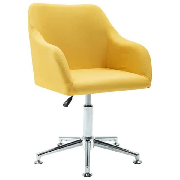 vidaXL Gult tyg snurrande matstol 283476
