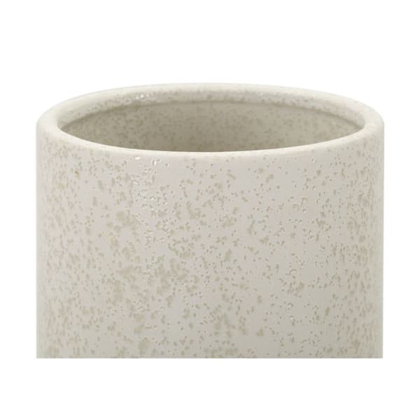 Beige keramikvas med bollar Ø 16x28 cm