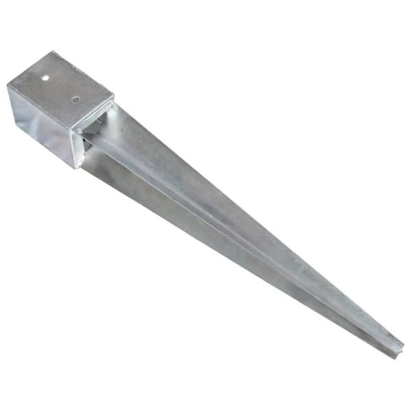 vidaXL Ground Stakes 6 st Silver 10x10x76 cm Galvaniserat stål