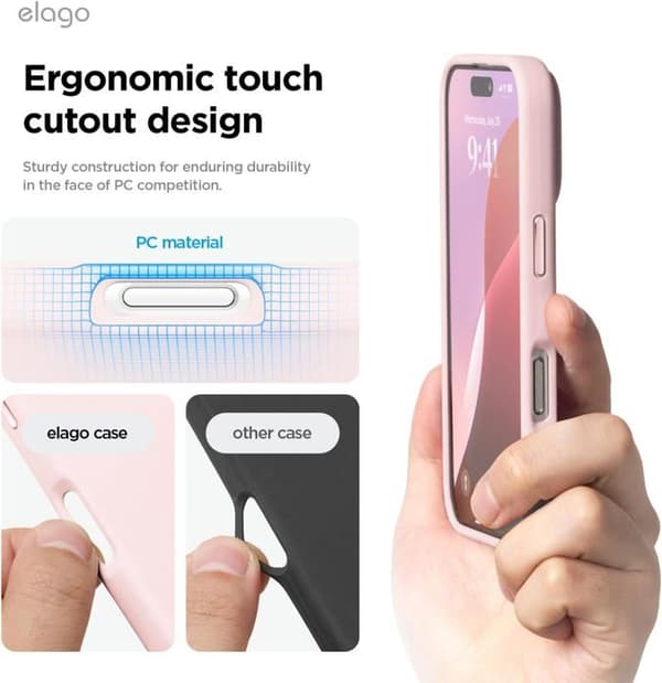 Elago MagSafe Silikonfodral till iPhone 16 Pro Max - Bedårande rosa