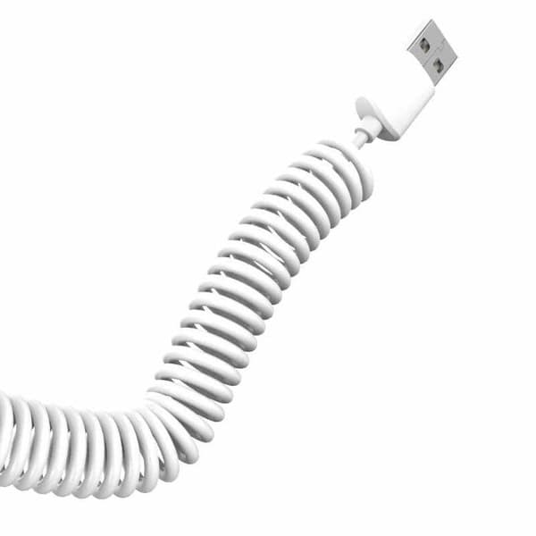 Laddare - Dudao 52186 - 2x USB-A 2,4 A - Kabel inkluderad - Vit
