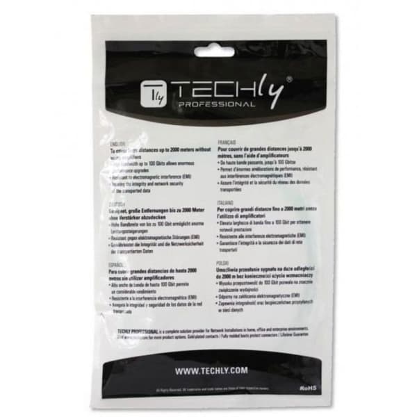 Techly Fiberoptisk anslutningskabel OM4 50/125 mm SC-SC Duplex 1 m