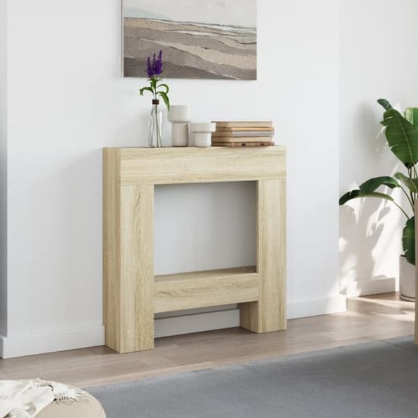 Kaminram i ek av ek eik 81x18x82 cm ingenjörsträ