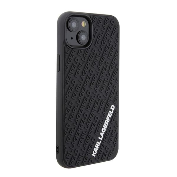 Karl Lagerfeld 3D-designskal för iPhone 15 Plus - Gummi Multi Logo