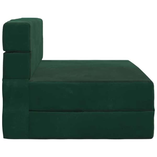 vidaXL Fällbar sängsoffa Mörkgrön 190 x 100 x 15 cm Sammet 900111