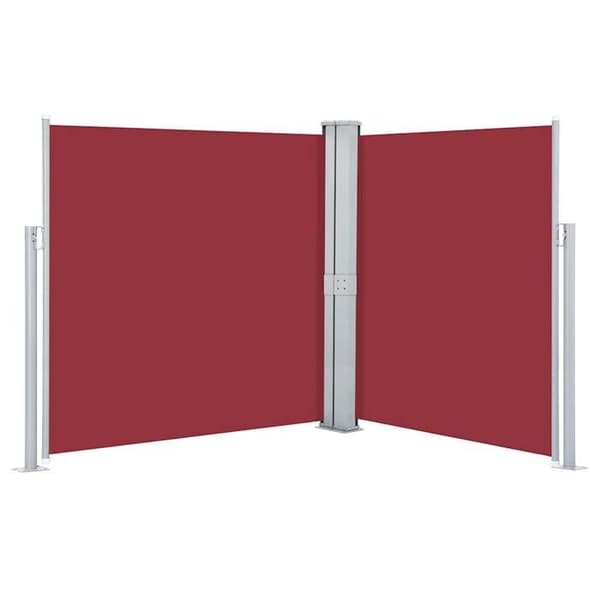 vidaXL Infällbar sidomarkis 170 x 600 cm Röd