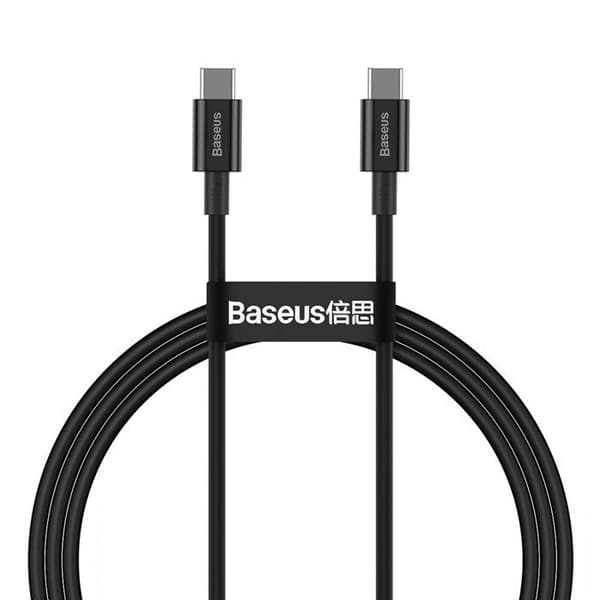 USB-C till USB-C-kabel - Baseus - Premium Series - 100W - 1m - Svart