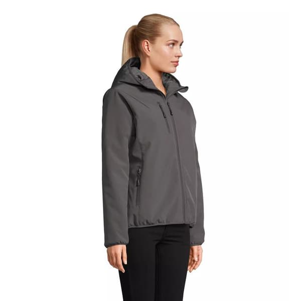 Parka softshell dam Sol's Falcon vadderad - antracit