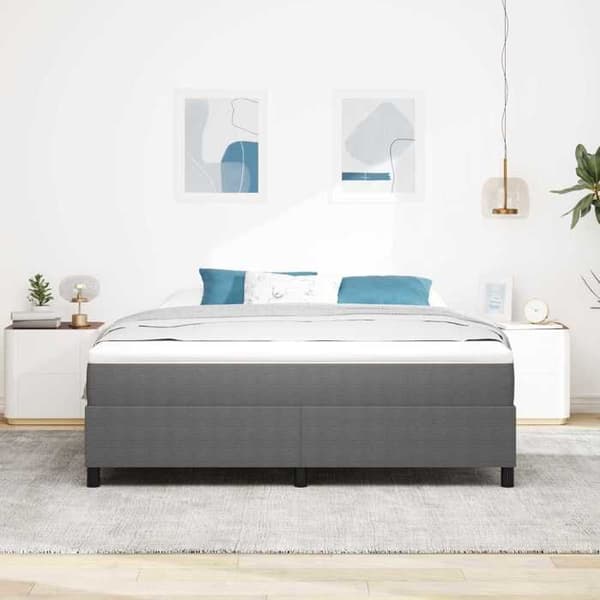 vidaXL Plattformssängram Ljusgrå 180 x 200 cm 3337422