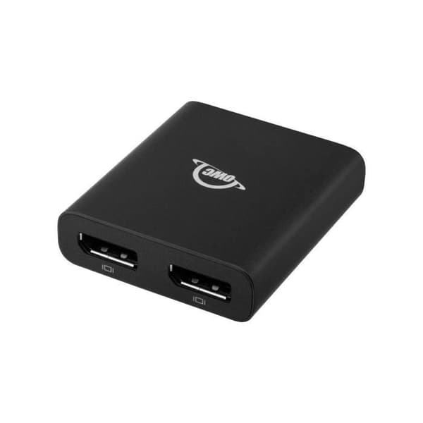 Videoadapter - OWC - Thunderbolt 3 till Dual DisplayPort 1.4 - 8K - Dubbelvisning - Svart