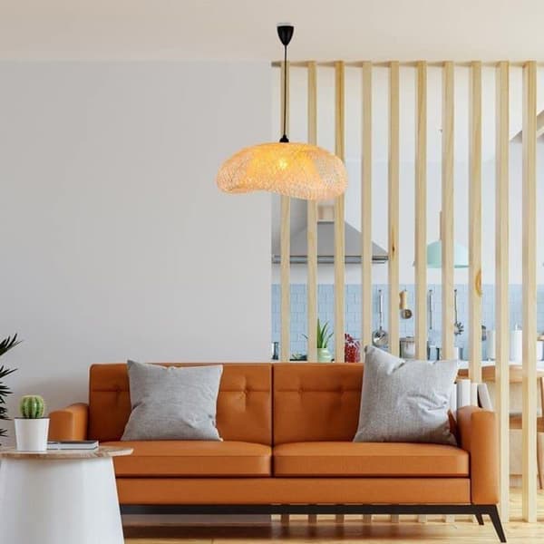 Ljuskrona - Barcelona led pendel flätad hänglampa med E27 bas VIMET 60cm