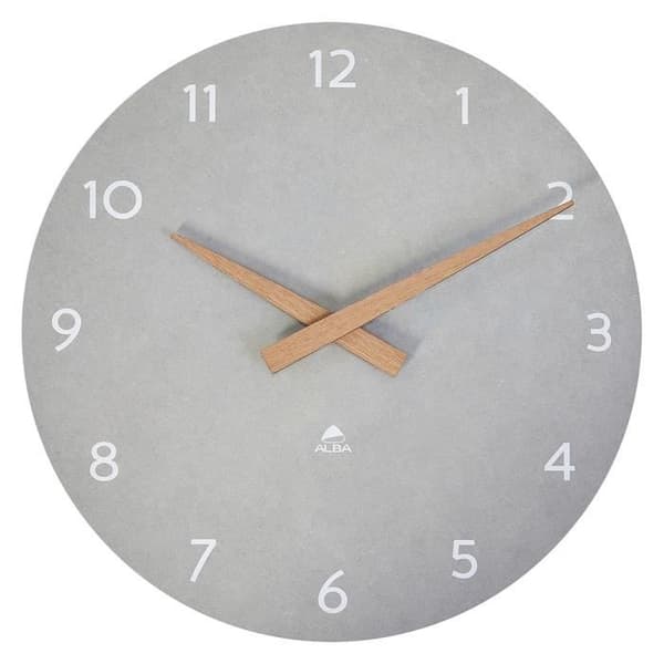 Väggklocka - ALBA - Scandy - Ø 30 cm - Kvarts - Klassisk tidlös grå