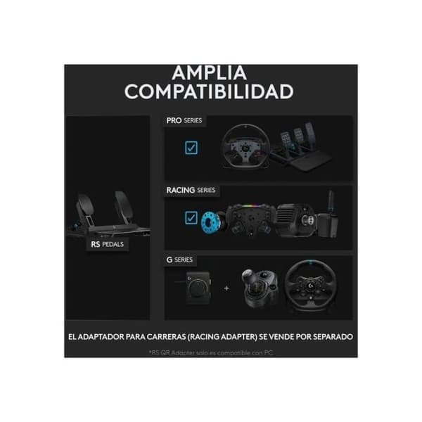 Pedal Logitech RS Pedaler PRO broms Loadcell 75kg struktur stål USB PC