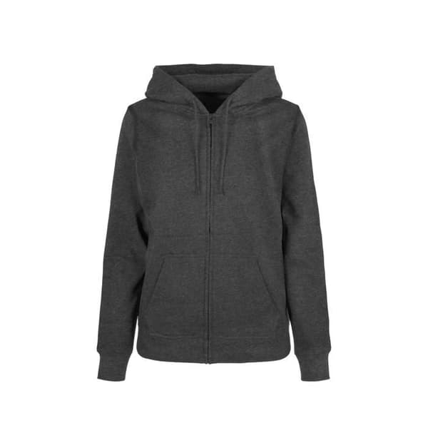 Dams zip hoodie Build Your Brand Basic - kolgrå