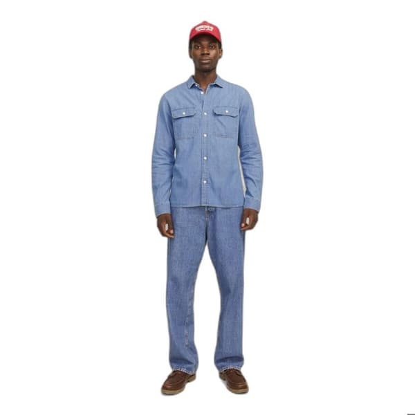Jack & Jones Travis långärmad skjorta - ljusblå denim