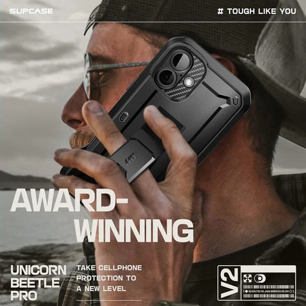 Skyddsfodral - Supcase - Unicorn Beetle Pro - Halvstyv - Svart - iPhone 16