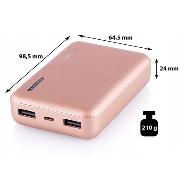 Lätt extern batteri GoGEN PB100007RG 10 000 mAh rosa