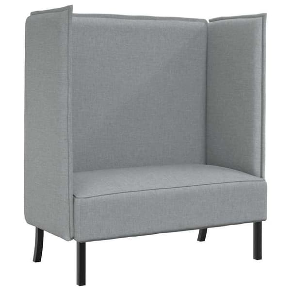 Soffa med Högt Ryggstöd Grå 109 x 56 x 121 cm tyg