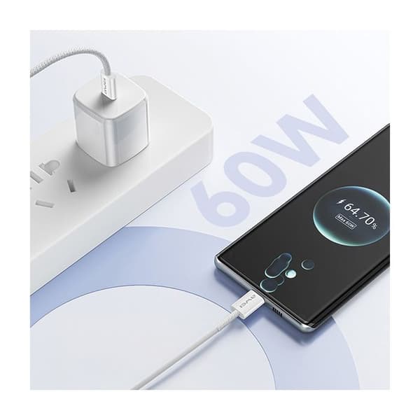USB-C-kabel AWEI 1 m 60 W Snabbladdning Svart