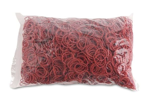 Gummiringar - OFFICER PRODUCTS - 18102519-04 - 25 mm - Elastisk - Röd