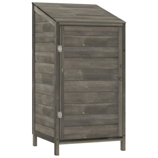 vidaXL Trädgårdsbod Antracit 55x52x112 cm Solid granträ 152180