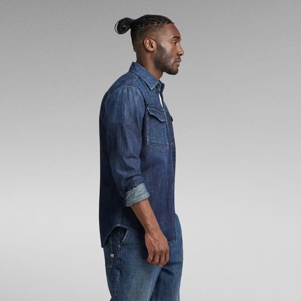 Slim fit jeansjacka G-Star - worn in deep sea