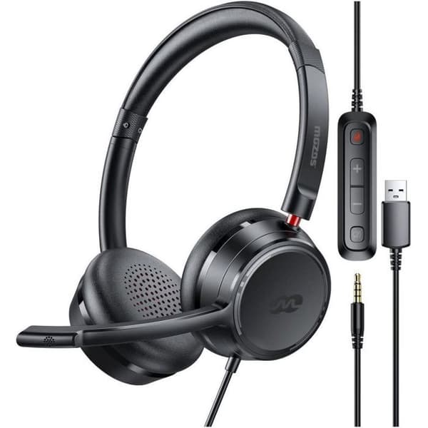 Hörlurar - MOZOS - KL201 - Med mikrofon - USB - Svart