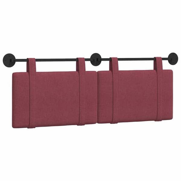 vidaXL Väggmonterad sänggavel Bordeaux Tyg 42031409