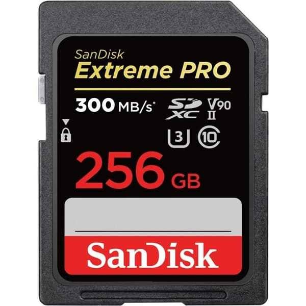 SDXC-minneskort - SanDisk - ExtremePro - 256Go - V90 - 300Mb/s