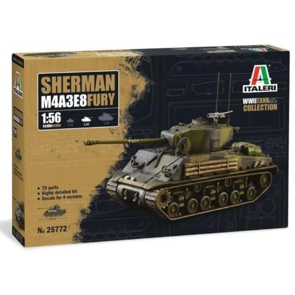 ITALERI : 1/56 ; M4A3E8 Sherman Fureur