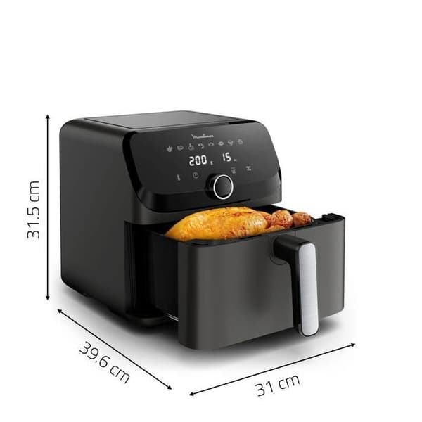 MOULINEX Easy Fry Mega, luftfritös 7,5 L, oljefri friterare, 8 program EZ855HF0