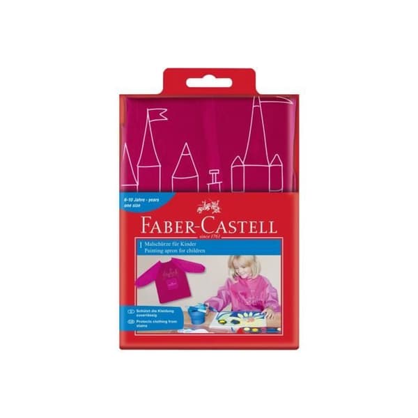 FABER-CASTELL Målarförkläde - Röd och orange 6-10 år