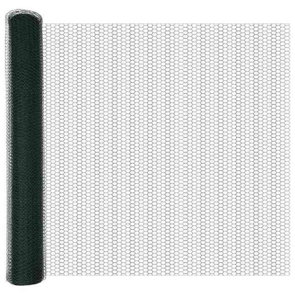 vidaXL Hexagonal stängsel Grön 1 x 50 m PVC 42005422