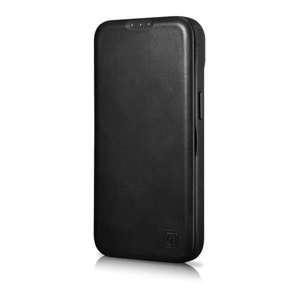 Telefonskal - ICARER - ICR389 - Läder - Svart - Semi-rigid