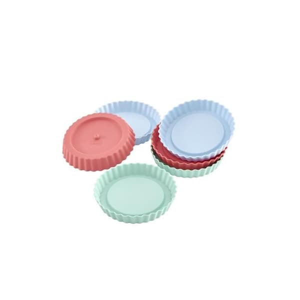 LURCH Set med 6 mini flanformar - Runda - Pastell