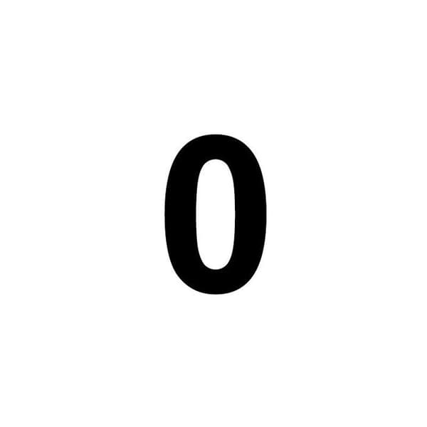 Nummer 0 i MDF-trä för att dekorera - 8 cm