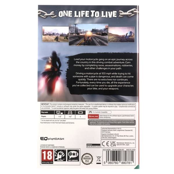 Actionspel - Pixel Dash Studios - Road Redemption - Nintendo Switch - Onlinesamarbete