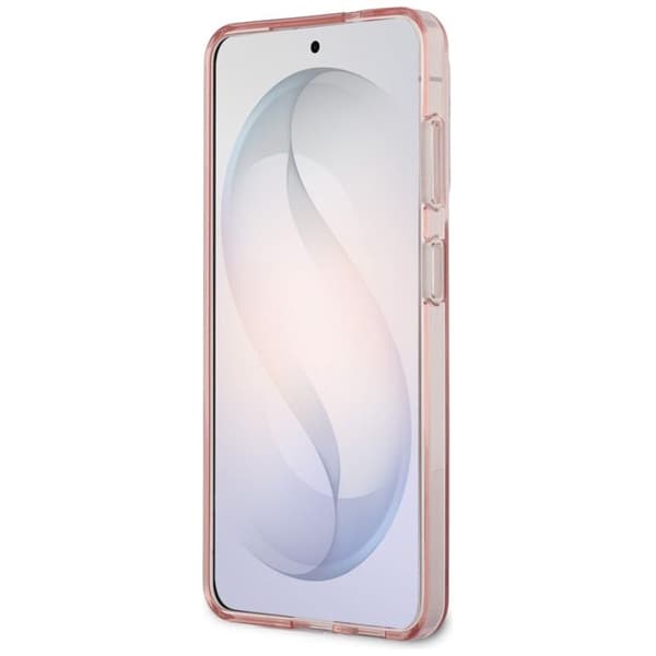 Coque Guess IML Gradient Triangle Logo MagSafe för Samsung Galaxy S26 - Rosa