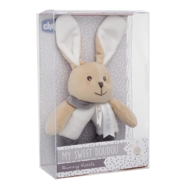 Rabbit Rattle - CHICCO - My Sweet Doudou - Soft Plush - Birth - Mixed