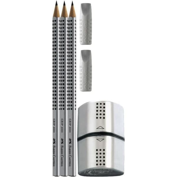 Faber-Castell GRIP 2001 Grafitkrita HB - förpackning med 3