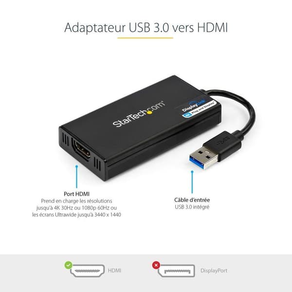 Extern grafikkort - Startech - USB32HD4K - Ultra HD 4K - USB 3.0 - HDMI