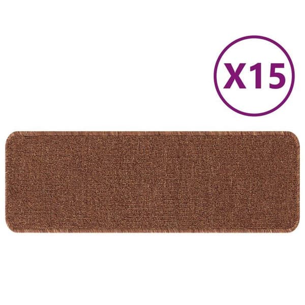 Antislipmattor för trappor - vidaXL - 15 stycken - 60x25 cm - Mörkgul - Polypropylen - Rektangulär