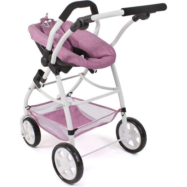 Dockvagn för dockor 3 i 1 EMOTION jeans rosa