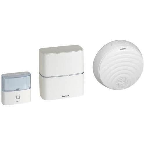 LEGRAND dubbel Serenity radioklockspel - 80dB - Vit