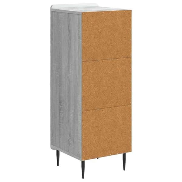 vidaXL Buffé Sonoma grå 34,5 x 33 x 92 cm Ingenjörsträ 894371