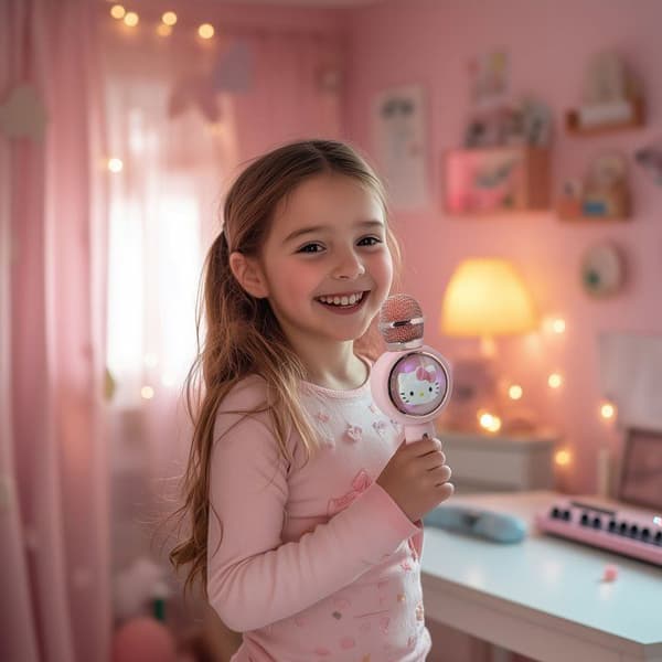 Micro Karaoke - OTL TECHNOLOGIES - PopSing LED Trådlös Hello Kitty